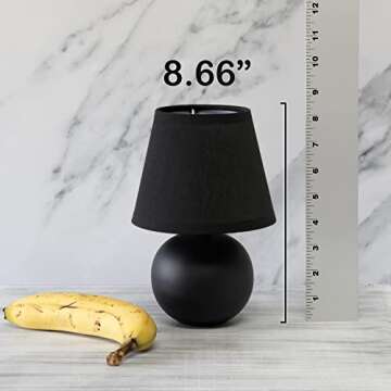 Simple Designs LT2008-BLK Mini Globe Table Lamp