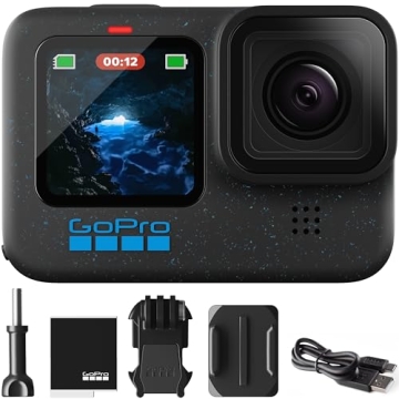 GoPro Hero12 Black E-Commerce Package - Waterproof Action Camera with 5.3K60 Ultra HD Video, 27MP Ph...
