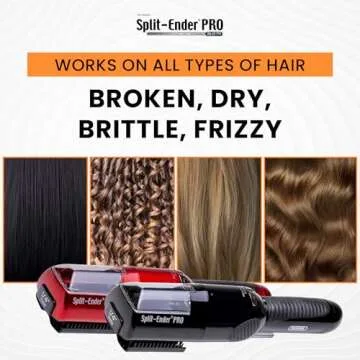 Split-Ender Pro Hair Cutter Fix Automatic Split End Remover for Treatment of Frizzy, Dry, Damaged, C...