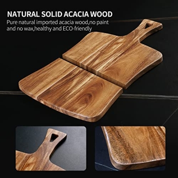 Stylish Acacia Cutting Board with Handle 14" x 8.5"