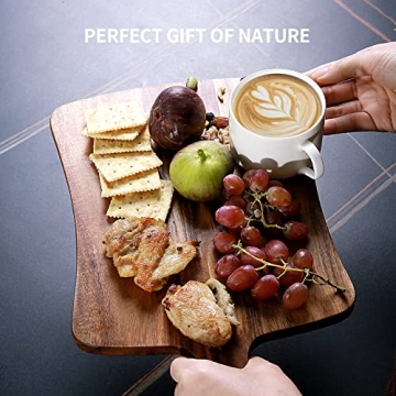 Stylish Acacia Cutting Board with Handle 14" x 8.5"