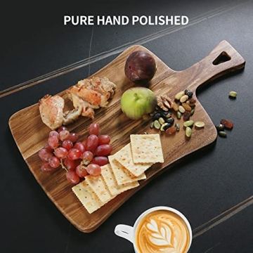 Stylish Acacia Cutting Board with Handle 14" x 8.5"