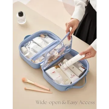 Oaque Double Layer Clear Cosmetic Bag for effortless travel