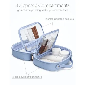 Oaque Double Layer Clear Cosmetic Bag for effortless travel