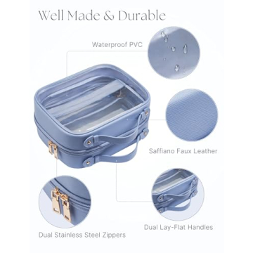 Oaque Double Layer Clear Cosmetic Bag for effortless travel