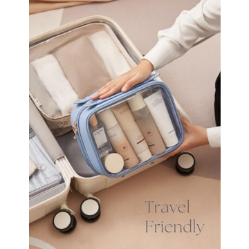 Oaque Double Layer Clear Cosmetic Bag for effortless travel