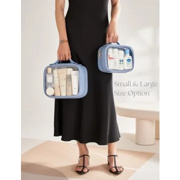 Oaque Double Layer Clear Cosmetic Bag for effortless travel