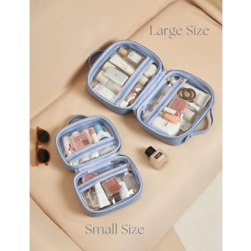 Oaque Double Layer Clear Cosmetic Bag for effortless travel