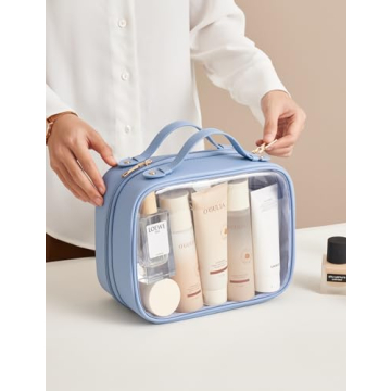 Oaque Double Layer Clear Cosmetic Bag for effortless travel