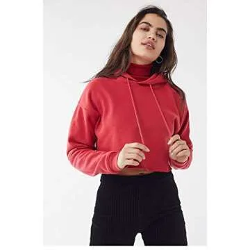 Hoodies for Women Workout Crop Top Hoodie Hooded Pullover Sweatshirt