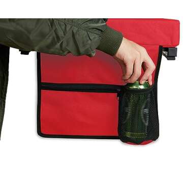 SPORT BEATS Stadium Seats with Back Support Bleacher Chairs with Back and Cushion Thick Padded Bleacher Seats Includes Shoulder Strap