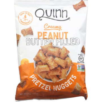Quinn Snacks Peanut Butter Filled Pretzels for Crunchy Snacking