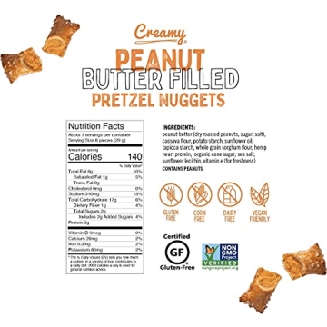 Quinn Snacks Peanut Butter Filled Pretzels for Crunchy Snacking