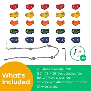Vibrant Rock Climbing Holds Kit for Kids - Create Adventure