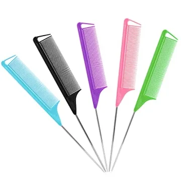 Quality 5Pcs Rat Tail Combs Set for Professional Stylists