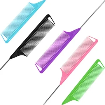 Quality 5Pcs Rat Tail Combs Set for Professional Stylists