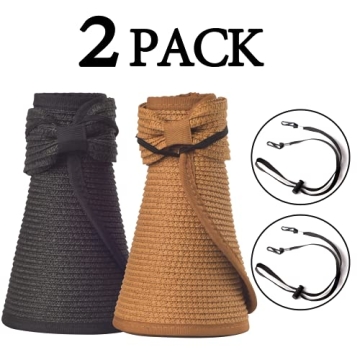 Foldable Women's Sun Visor Hat UPF 50+ Wide Brim