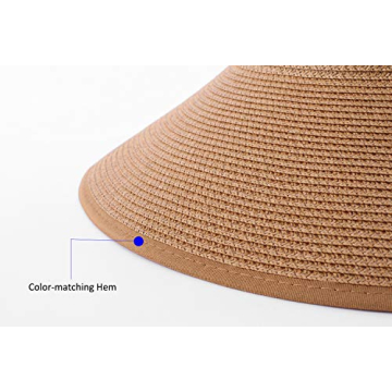 Foldable Women's Sun Visor Hat UPF 50+ Wide Brim