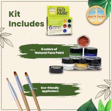 Natural Earth Face Paint Kit - Non-Toxic & Organic Colors