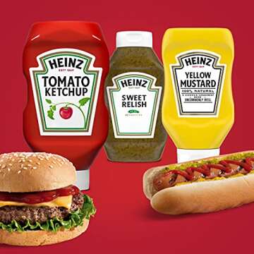 Heinz Ketchup, Relish & Yellow Mustard Variety Pack (12 ct)