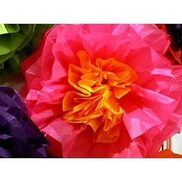 Wedding Photo Wall with Mexican Tissue Paper Flowers