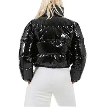 Warm Cropped Puffer Jacket for Women | AMEBELLE 39