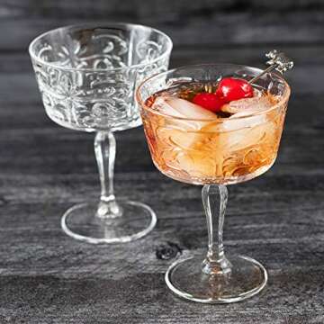 HISTORY COMPANY British Gentleman’s Club Crystal Cocktail Glass 2-Piece Set (Gift Box Collection)