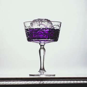 HISTORY COMPANY British Gentleman’s Club Crystal Cocktail Glass 2-Piece Set (Gift Box Collection)