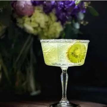 HISTORY COMPANY British Gentleman’s Club Crystal Cocktail Glass 2-Piece Set (Gift Box Collection)