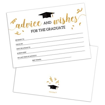Elegant Graduation Advice Cards for Any Graduate - 50 Pack