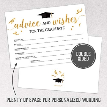 Elegant Graduation Advice Cards for Any Graduate - 50 Pack