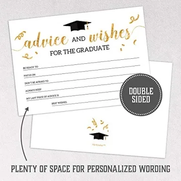 Elegant Graduation Advice Cards for Any Graduate - 50 Pack