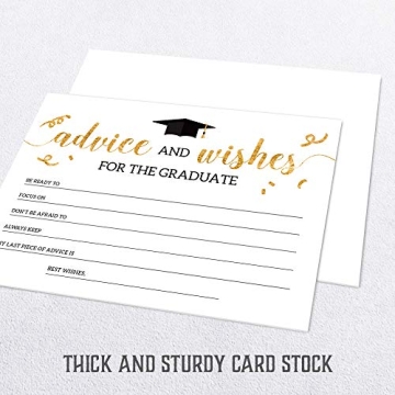 Elegant Graduation Advice Cards for Any Graduate - 50 Pack