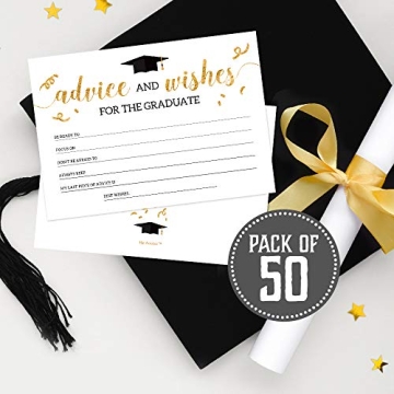 Elegant Graduation Advice Cards for Any Graduate - 50 Pack