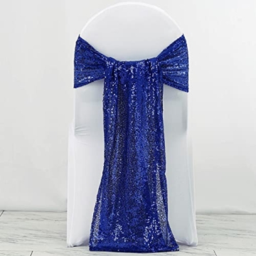 Yuboo Royal Blue Sequin Table Runners for Elegant Decor