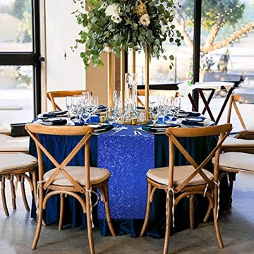 Yuboo Royal Blue Sequin Table Runners for Elegant Decor