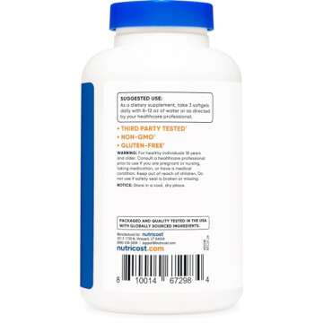 Nutricost Omega 3 Fish Oil - 2500MG, 120 Softgels (40 Serv) - Fish Oil, Wild Caught! 1200mg EPA 850mg DHA - Non-GMO, Gluten Free