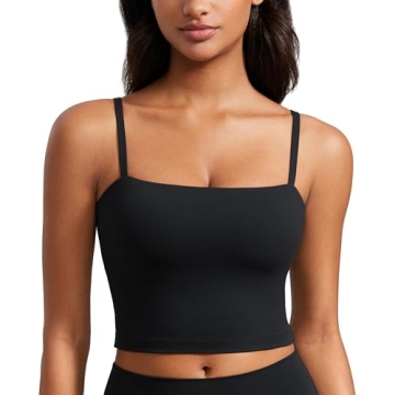 CRZ YOGA Butterluxe Longline Sports Bra - Stylish, Durable, Comfortable and Adjustable for All Activ...