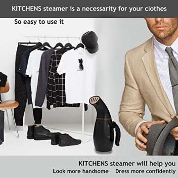 Portable Elegant Clothes Steamer for Effortless Wrinkle Removal