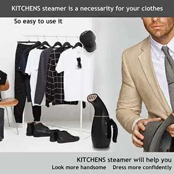 Portable Elegant Clothes Steamer for Effortless Wrinkle Removal