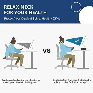 FITUEYES Adjustable Glass Monitor Stand for Desk Organization