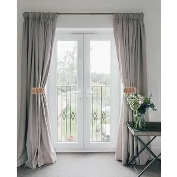 Handmade Braided Curtain Tiebacks, Rustic & Stylish Set of 4