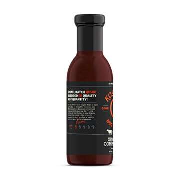 Kosmos Q Original Competition BBQ Sauce - 15.5 Oz Bottle for Award-Winning BBQ & Marinades - Thick B...