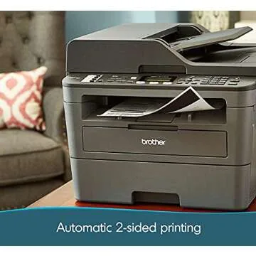 Brother MFC-L2710DW Series Compact Wireless Monochrome Laser All-in-One Printer - Print Copy Scan Fax - Mobile Printing - Auto Duplex Printing - Print Up to 32 Pages/Min - ADF + HDMI Cable