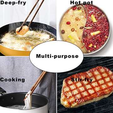 Muso Wood Extra Long Cooking Chopsticks 16.5" Reusable Wenge Wooden Chop Sticks - Japanese Classic Style Chopsticks Kitchen 2 Pairs