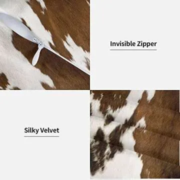 SHAPTOY Western Cow Print Pillow Covers for Chic Decor