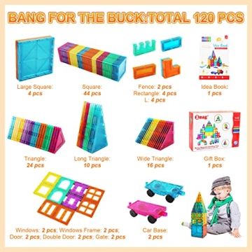 Bmag Magnetic Building Tiles Set for Creative Young Minds