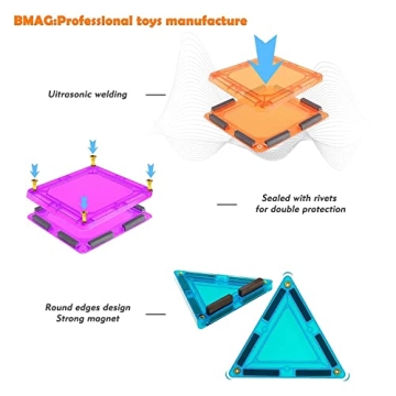 Bmag Magnetic Building Tiles Set for Creative Young Minds