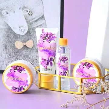 Lavender Spa Gift Basket for Relaxation and Gifting