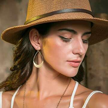 Lightweight Dangle Earrings Simple Earrings Gold Teardrop Earrings for Women